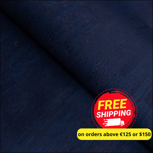 Premium Solid Blue Cork Fabric COF-128-B cork fabric