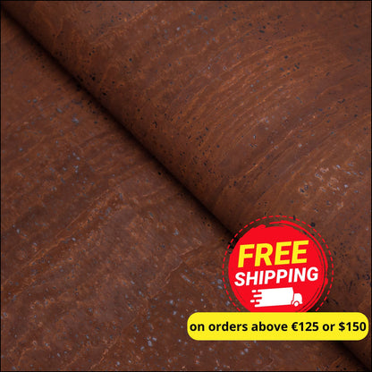 Premium Solid Brown Cork Fabric COF-131 cork fabric