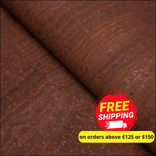 Premium Solid Brown Cork Fabric COF-131 cork fabric