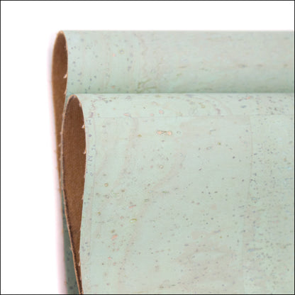 Premium Solid Green Pastel Cork Fabric COF-370 cork fabric