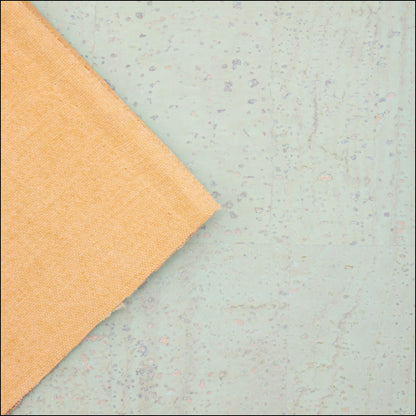 Premium Solid Green Pastel Cork Fabric COF-370 cork fabric