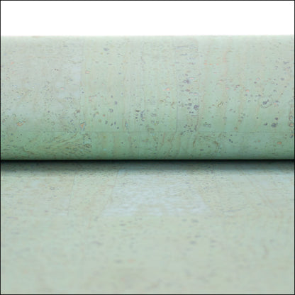 Premium Solid Green Pastel Cork Fabric COF-370 cork fabric