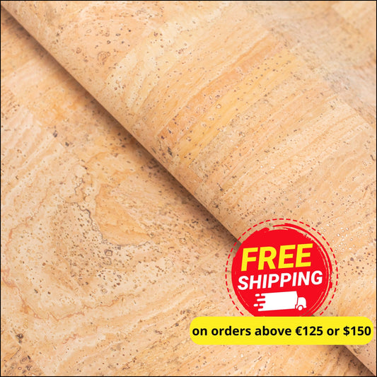 Premium Solid Natural Cork Fabric COF-180-D cork fabric