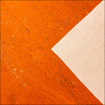 Premium Solid Orange Cork Fabric COF-126 cork fabric