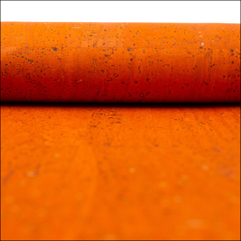 Premium Solid Orange Cork Fabric COF-126 cork fabric