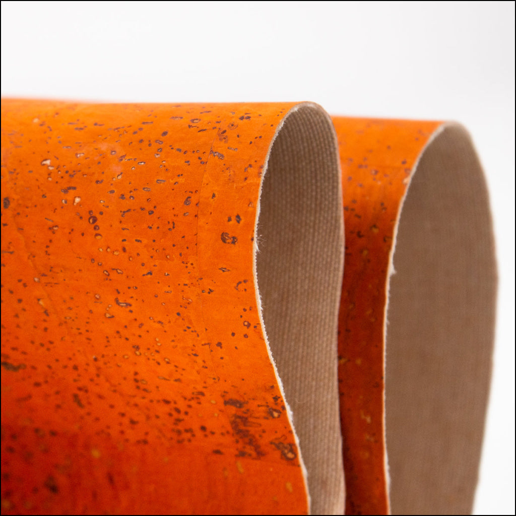 Premium Solid Orange Cork Fabric COF-126 cork fabric