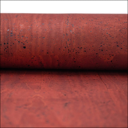 Premium Solid Scarlett Red Cork Fabric COF-155 cork fabric