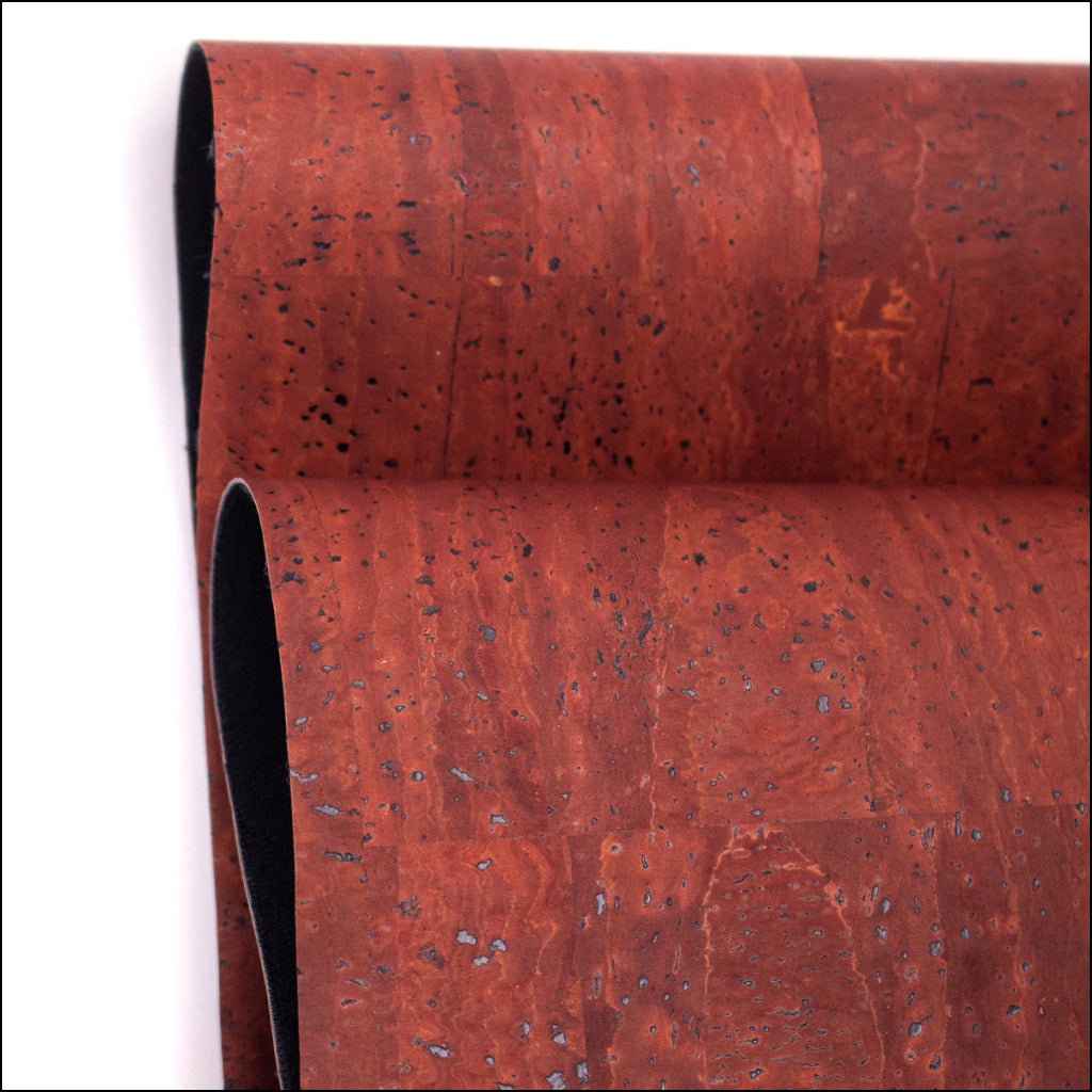 Premium Solid Scarlett Red Cork Fabric COF-155 cork fabric