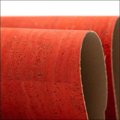 Premium Solid Tangerine Red Cork Fabric COF-129 cork fabric