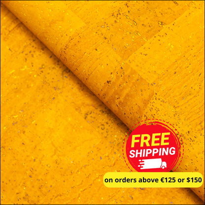 Premium Solid Yellow Cork Fabric COF-369-A cork fabric