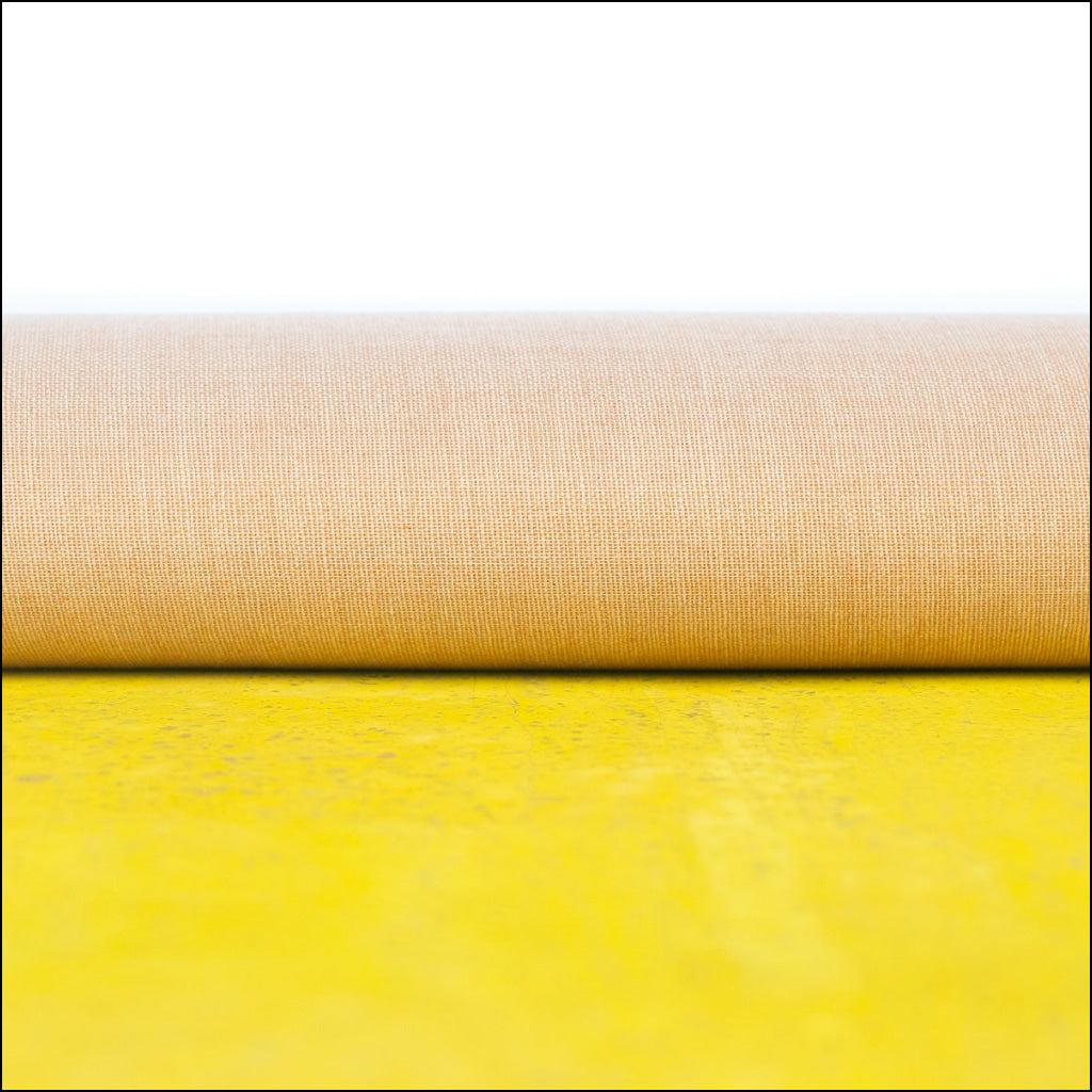 Premium Solid Yellow Pastel Cork Fabric COF-255-A cork fabric