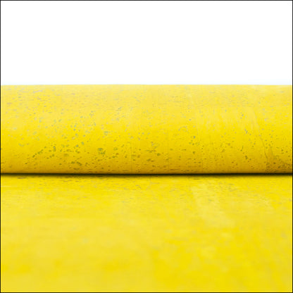 Premium Solid Yellow Pastel Cork Fabric COF-255-A cork fabric