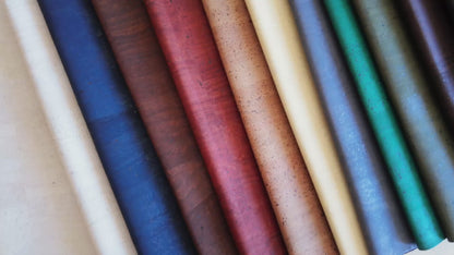 Natural / Earth Tone Cork Fabric | 8x5cm (3.1x2in) | 12 Piece Sample Pack