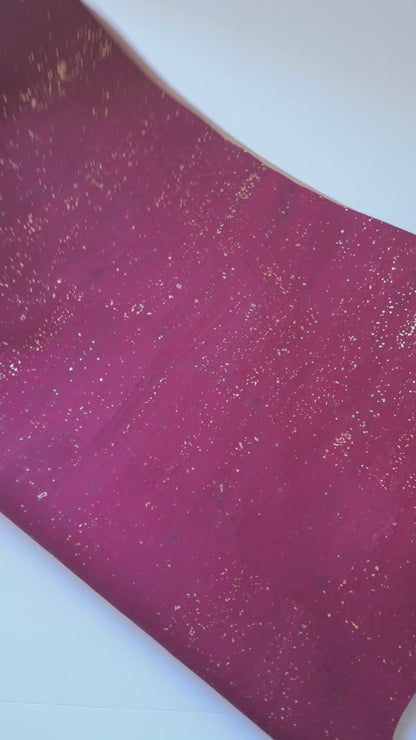Burgundy Natural Cork Fabric – 2026NEW GENERATION BACKING COF-812