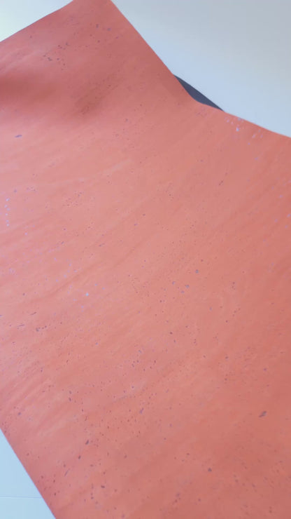 Bright Orange Natural Cork Fabric – 2026NEW GENERATION BACKING COF-821
