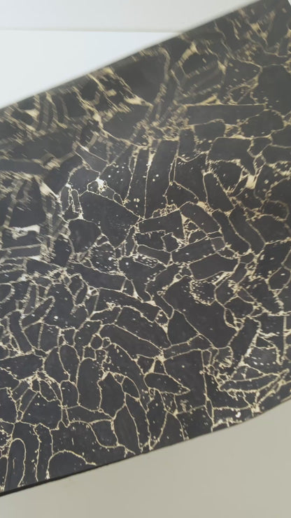 Black Natural Cork Fabric with golden Crackle Accents – 2026NEW GENERATION BACKING COF-804