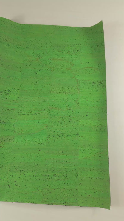 Vibrant Leaf Green Cork Fabric  COF-605