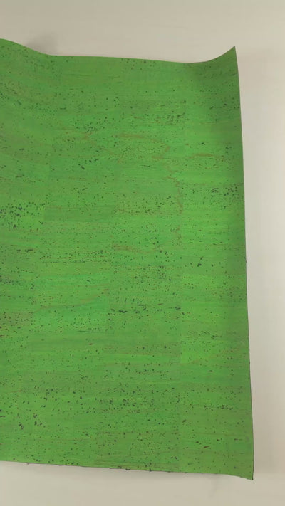 Vibrant Leaf Green Cork Fabric  COF-605