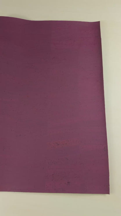Deep Burgundy Solid Cork Fabric - 0.88mm Thickness COF-583