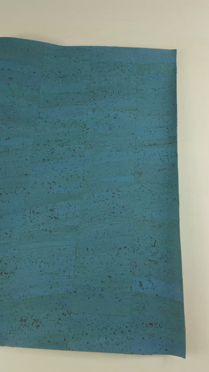 Deep Ocean Blue Cork Fabric  COF-603