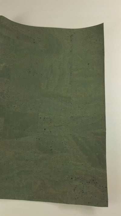 Green Solid Color Cork Fabric with Black Backing, 0.87mm Thickness COF-536-A