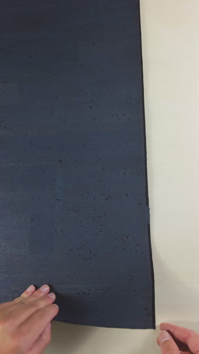 Premium Solid Blue Cork Fabric COF-128-B