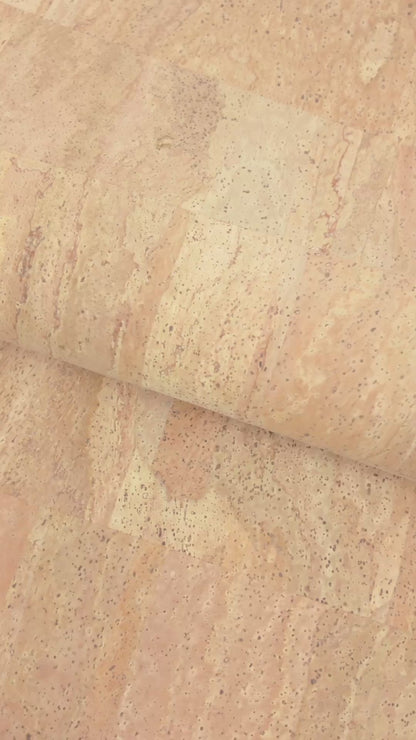 Extra Thick Natural Cork Fabric with Microfiber Backing | 1.4 mm Vegan Leather COF-689