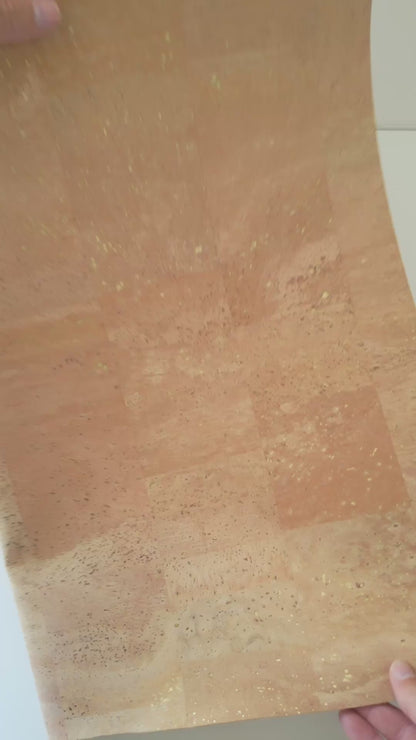 Natural Cork Fabric with Gold Flecks COF-709