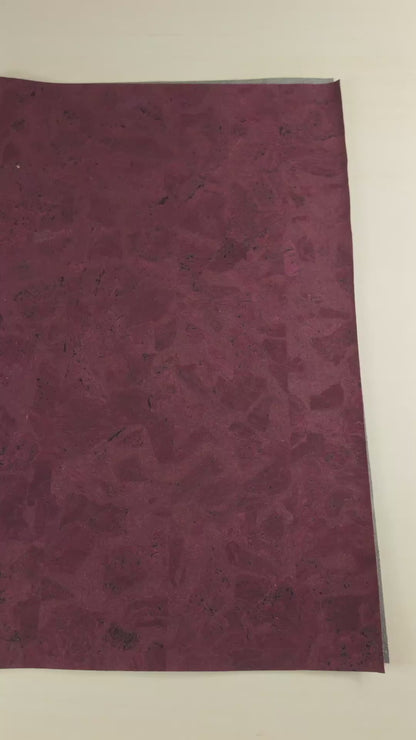 Rich Magenta Wine red Cork Fabric Texture COF-491