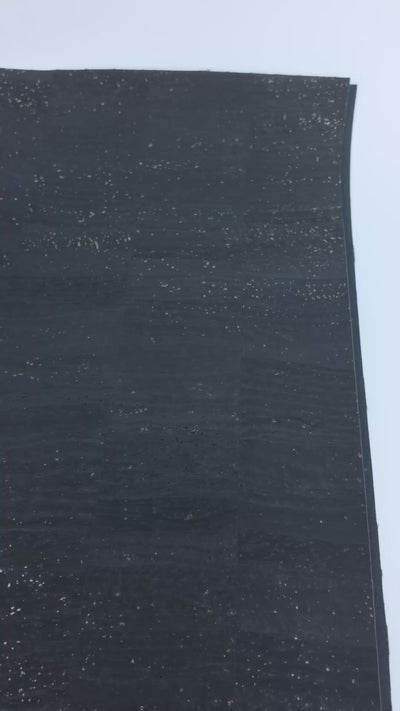 Black Cork Fabric with Natural Gold Flecks COF-655