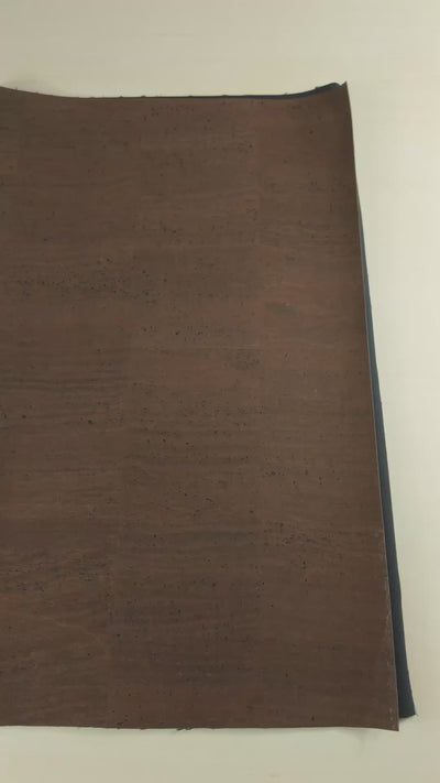 Brown Cork Fabric with 0.75mm Thickness and Black Backing COF-535-B
