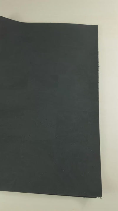 Solid Black Cork Fabric with Black Backing, 0.91mm Thickness COF-534-A