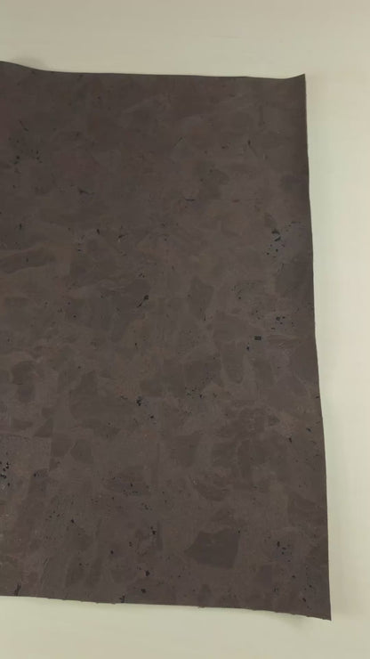 Brown Cork Fabric in Block Style , 0.90mm Thickness COF-612