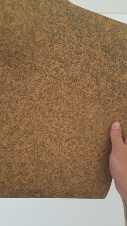 Brown Marble Natural Cork Fabric with PU Backing – COF-806