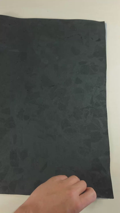 Deep Charcoal Black Cork Fabric Texture - Thickness 0.94mm COF-523