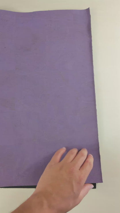 Purple Solid Cork Fabric with Black Backing, 0.9mm Thickness COF-524-A