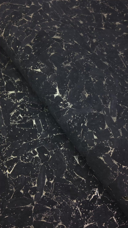 Black Cork Fabric with Gold Flecks COF-694