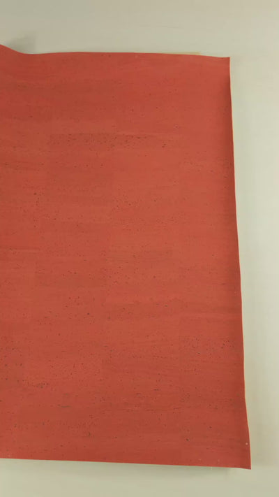 Bold Orange Solid Cork Fabric - 0.87mm Thickness COF-585