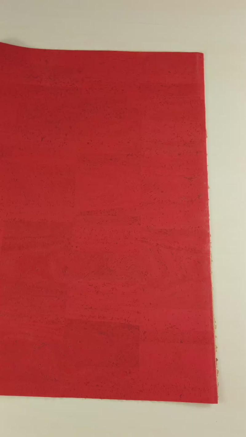 Cherry Red Cork fabric COF-617