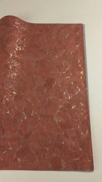 Natural Cork Material in Light Brown with Gold Accents COF-471