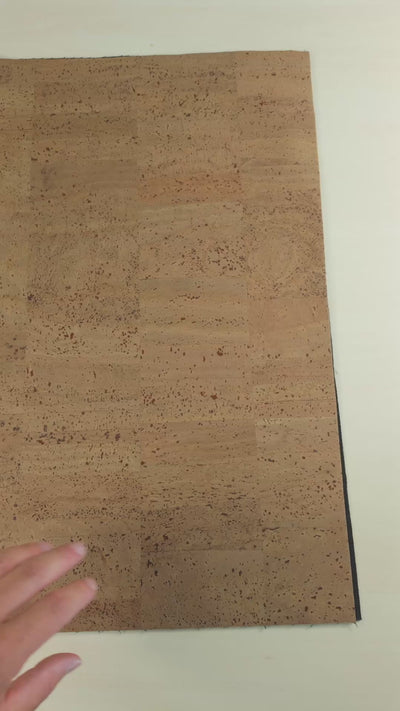 Tobacco Brown natural Portuguese cork fabric COF-229