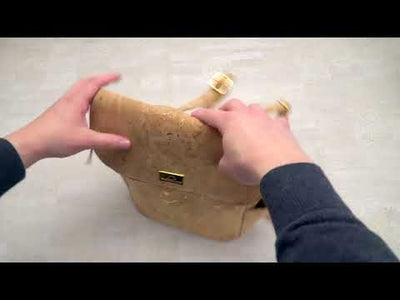 Natural cork Molten Gold Flap Daily Bag-BAG-2090