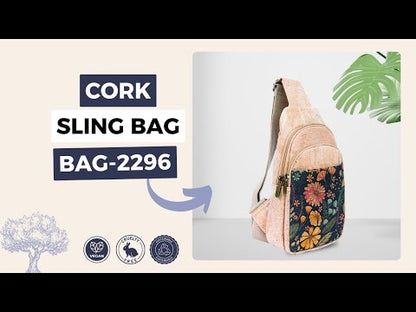 Natural Women's Three-Compartment Sling Bag BAG-2296