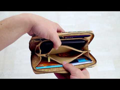 Natural cork women's classic vegan wallet Bag-324-F