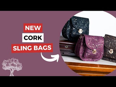 Golden Accents Cork Crossbody Bag for Women BAG-2282