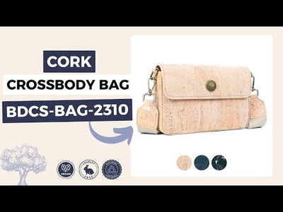 Natural Cork Structured Crossbody Bag for Women BDCS-BAG-2310