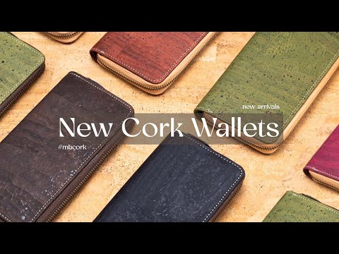 Solid color cork  women card zipper vegan wallet BAGP-190