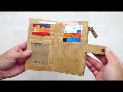 Color and Gold Cork Card Holder Women's Natural Cork Wallet BAG-2203