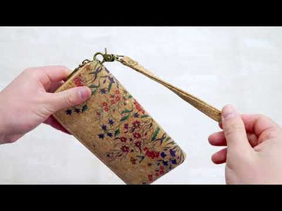 Various patterns natural cork women zipper card wallet BAG-2235