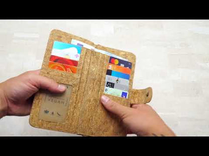 BUY 1 GET 1 FREE: Folding wallet Mandala flower pattern- Vegan Cork Wallet BAG-2220